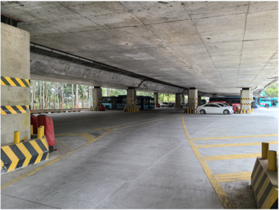 柏洲边桥下空间公交停场破损场地硬化工程