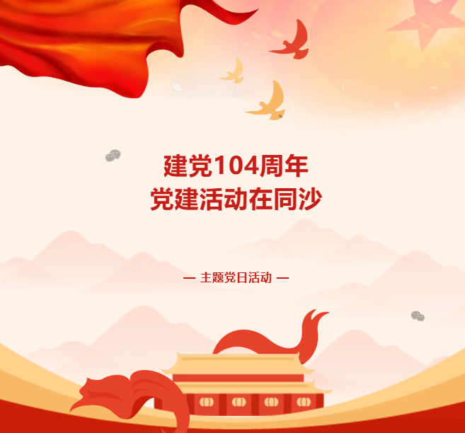 建党104周年，党建活动在同沙